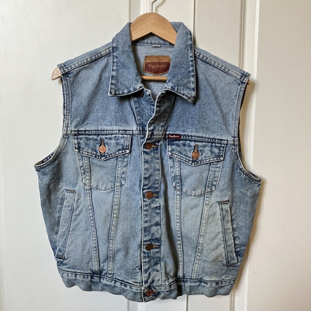 Vintage Pepe Jeans  Trucker Denim Jean Vest